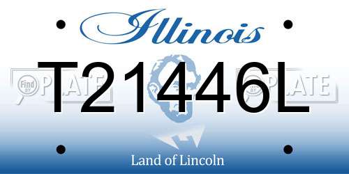 T21446L Illinois License Plate