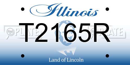 T2165R Illinois License Plate