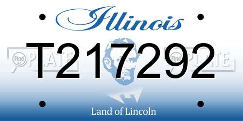 T217292 Illinois License Plate