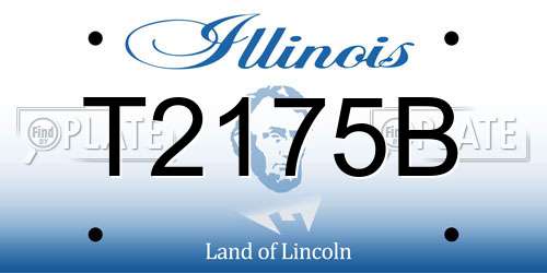 T2175B Illinois License Plate