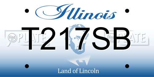 T217SB Illinois License Plate
