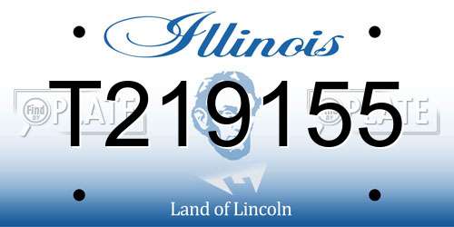 T219155 Illinois License Plate