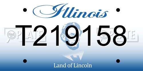 T219158 Illinois License Plate