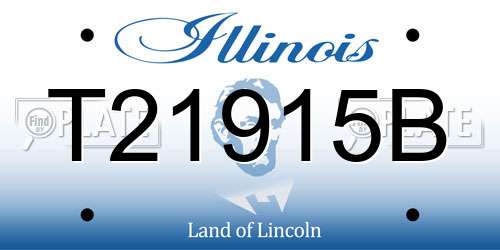 T21915B Illinois License Plate