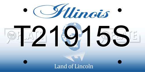 T21915S Illinois License Plate