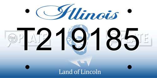 T219185 Illinois License Plate