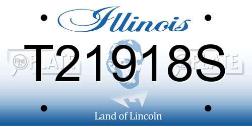 T21918S Illinois License Plate