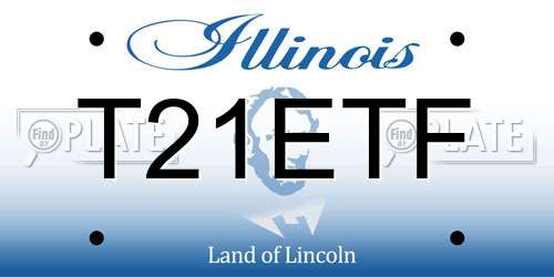 T21ETF Illinois License Plate