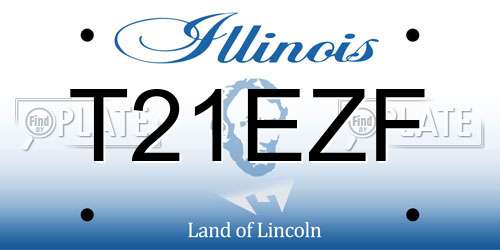 T21EZF Illinois License Plate