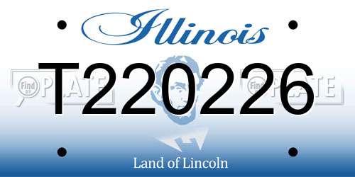 T220226 Illinois License Plate