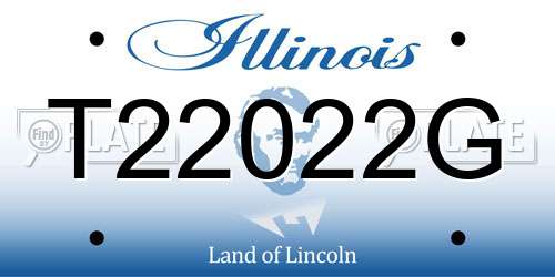 T22022G Illinois License Plate