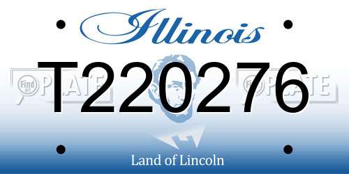 T220276 Illinois License Plate