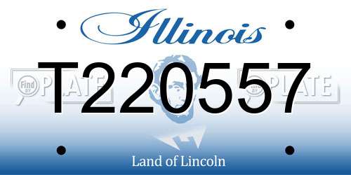 T220557 Illinois License Plate