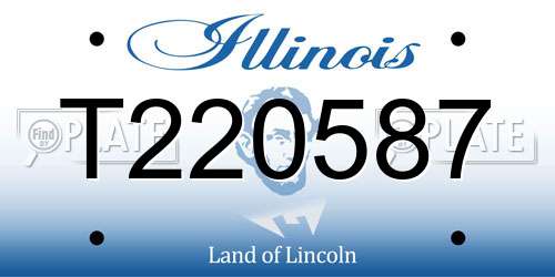 T220587 Illinois License Plate