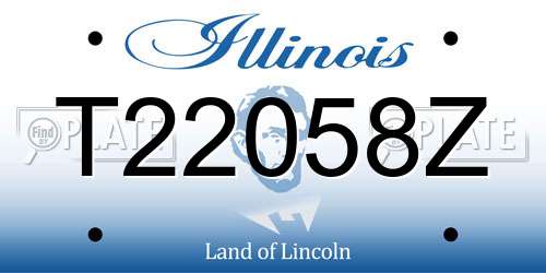 T22058Z Illinois License Plate