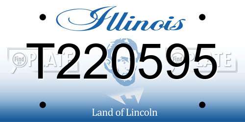 T220595 Illinois License Plate
