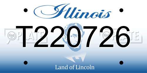 T220726 Illinois License Plate