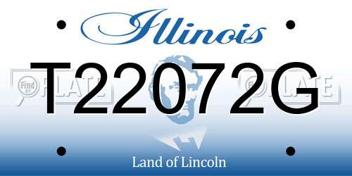 T22072G Illinois License Plate
