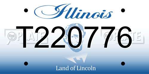 T220776 Illinois License Plate