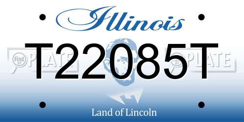 T22085T Illinois License Plate