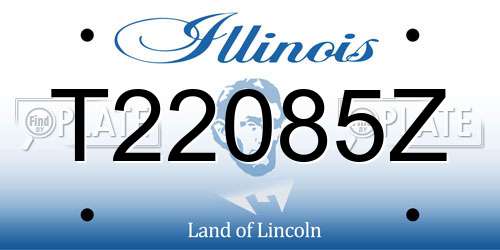 T22085Z Illinois License Plate