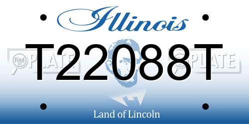 T22088T Illinois License Plate