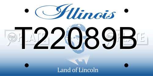 T22089B Illinois License Plate