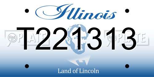 T221313 Illinois License Plate
