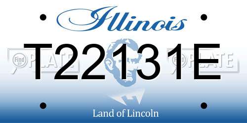 T22131E Illinois License Plate