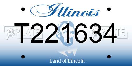 T221634 Illinois License Plate