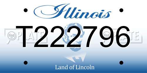 T222796 Illinois License Plate