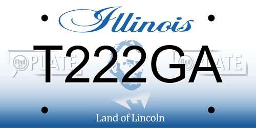 T222GA Illinois License Plate