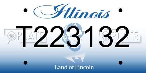 T223132 Illinois License Plate