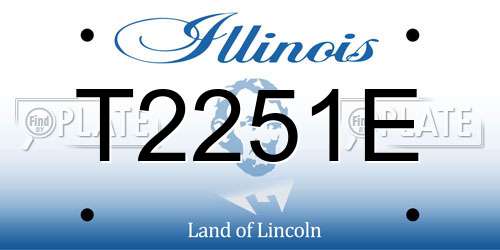 T2251E Illinois License Plate