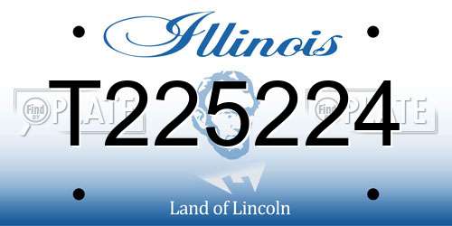 T225224 Illinois License Plate