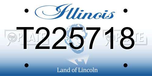 T225718 Illinois License Plate