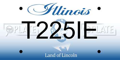 T225IE Illinois License Plate