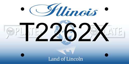 T2262X Illinois License Plate