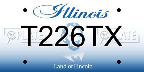 T226TX Illinois License Plate