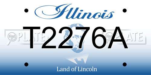 T2276A Illinois License Plate