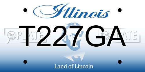 T227GA Illinois License Plate