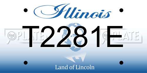 T2281E Illinois License Plate
