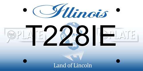T228IE Illinois License Plate
