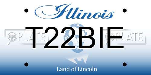 T22BIE Illinois License Plate