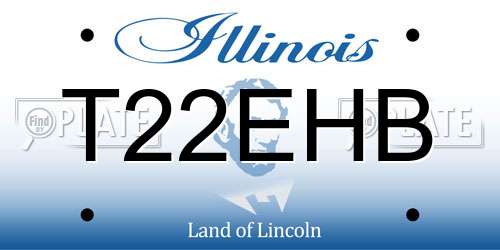 T22EHB Illinois License Plate