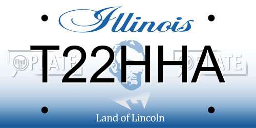 T22HHA Illinois License Plate