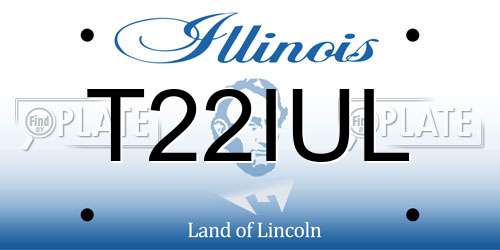T22IUL Illinois License Plate