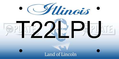 T22LPU Illinois License Plate