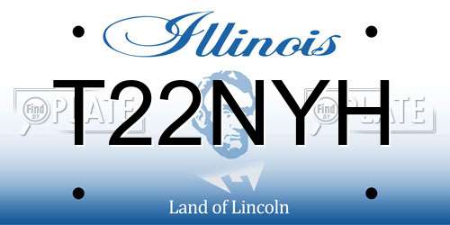 T22NYH Illinois License Plate