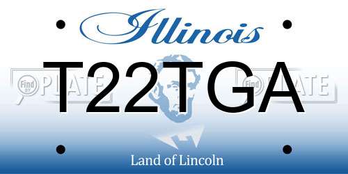 T22TGA Illinois License Plate